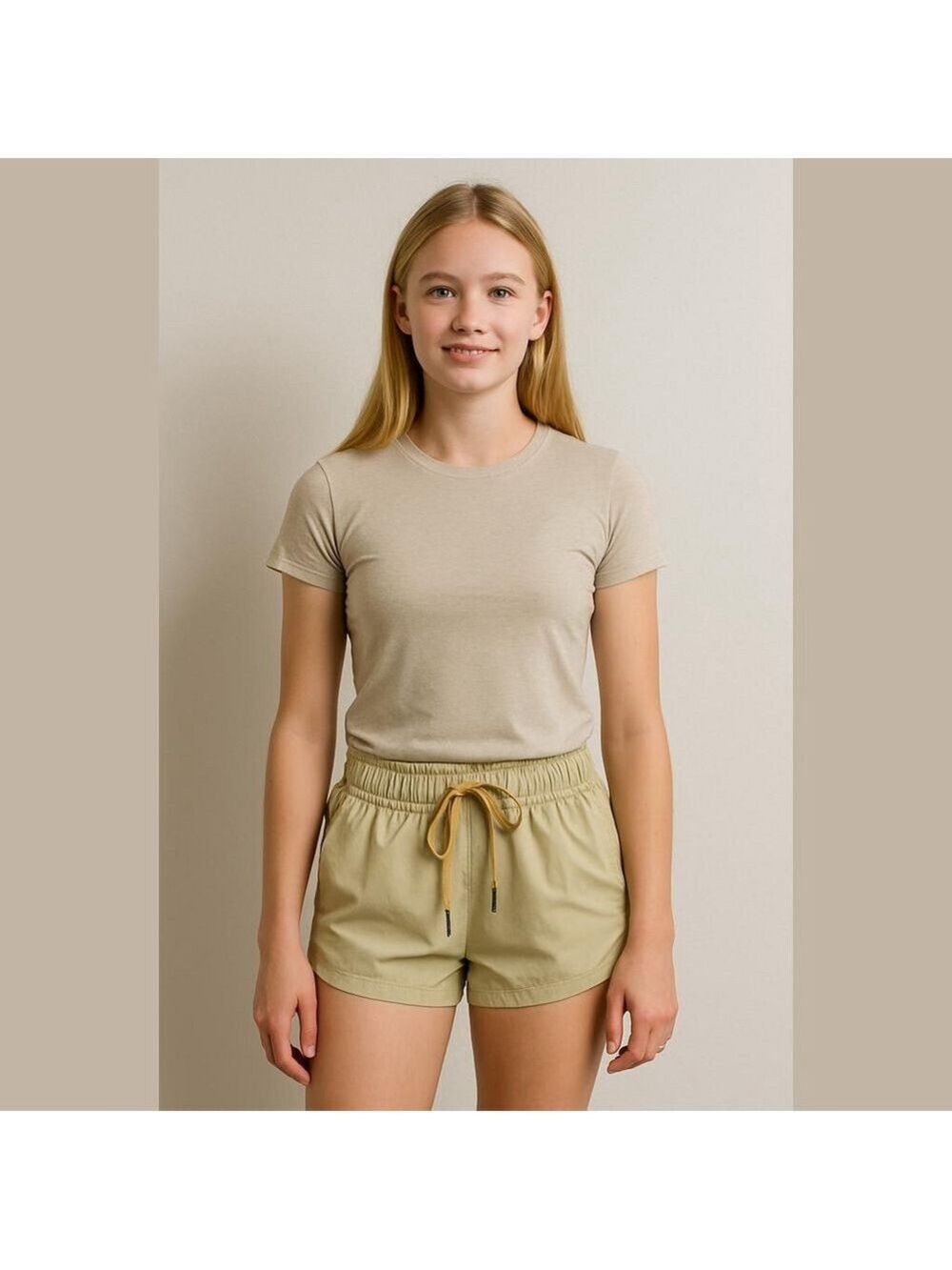 Lululemon light yellow Women's running Shorts size 8